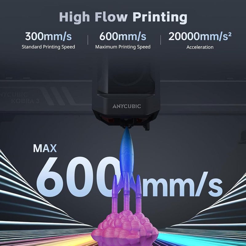 UniTak3D Original Kobra 3/Kobra 3 V2 Combo Hotend with 0.4mm Brass Nozzle,Heater Cartridge Thermistor and Silicone Sock,Support High Temperature Compatible with ANYCUBIC Kobra 3/Kobra 3 V2 Combo 3D Printers - Image 3